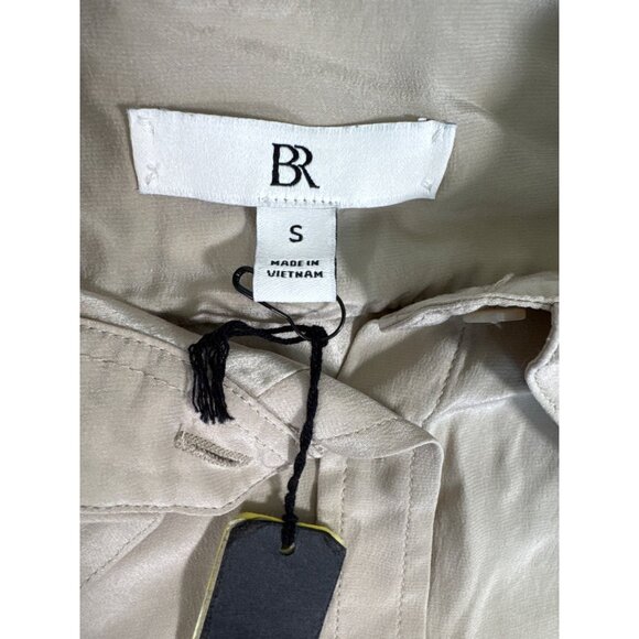 Banana Republic Womens S Silk Beige Button-Up Shirt Blouse Office - Picture 6 of 14